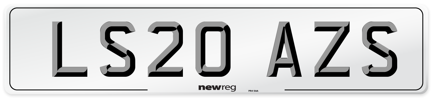 LS20 AZS Number Plate from New Reg